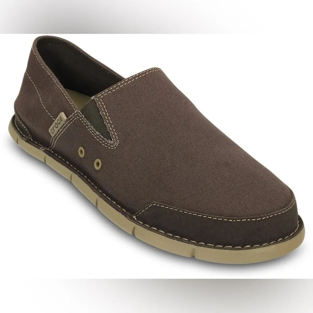 Men's Brown Crocs Slip-On Shoes Size 7/Euro 40
